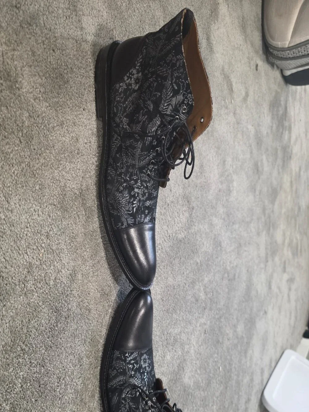 Black Leather with Silver Accents Taft Boots Mens size 13